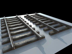 路面電車のレール 3Dモデル