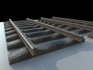 tram rails Modelo 3D