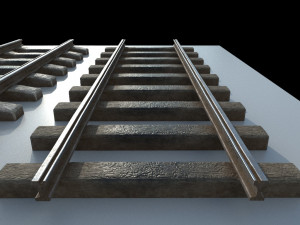 tram rails Modelo 3D