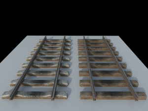tram rails Modelo 3D
