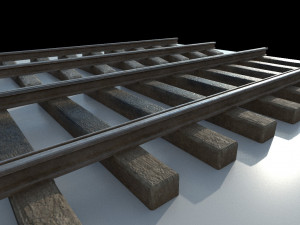 tram rails Modelo 3D