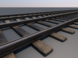 tram rails Modelo 3D