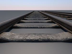 tram rails Modelo 3D