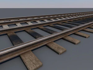 tram rails 3D Model