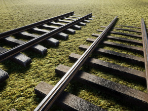 tram rails Modelo 3D