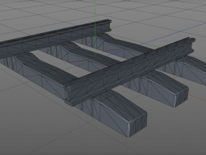 tram rails Modelo 3D