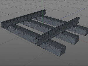 tram rails 3D Model