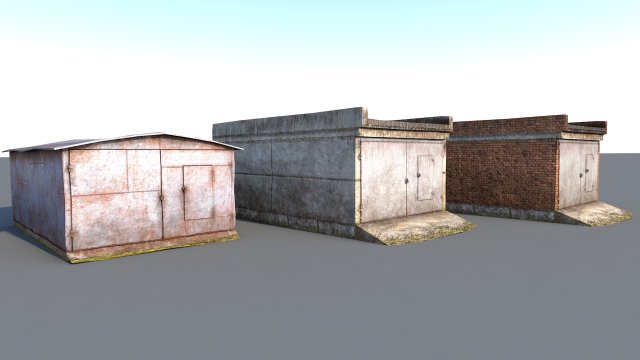 garages 3Dモデル .c4d .max .obj .3ds .fbx .stl .blend 