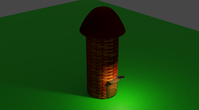 barn tower 3D Модель .c4d .max .obj .3ds .fbx .stl .blend 