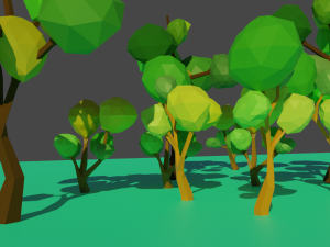 pack and 3 tree 3Dモデル