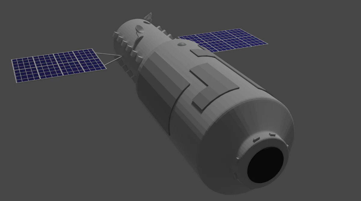 little space station 3D Model .c4d .max .obj .3ds .fbx .stl .blend 