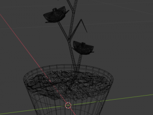 transparent red flower Modelo 3D