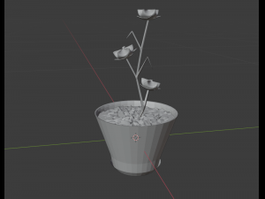 transparent red flower Modelo 3D