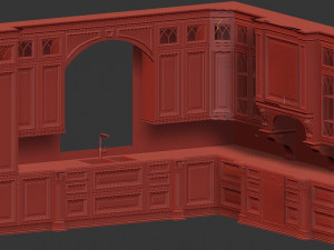kitchen set classic design Modello 3D