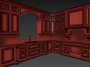 kitchen set classic design Modello 3D