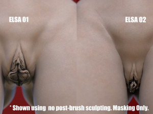 elsa- zbrush vdm- obj- female genital realistic anatomy 3D Модель