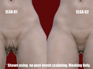 elsa- zbrush vdm- obj- female genital realistic anatomy 3D Модель