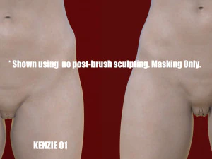 kenzie- zbrush vdm- obj- female genital realistic anatomy 3D Model