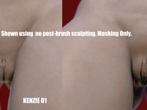 kenzie- zbrush vdm- obj- female genital realistic anatomy 3D Model
