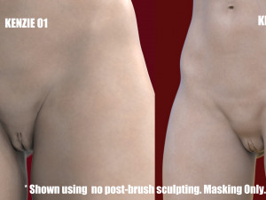 kenzie- zbrush vdm- obj- female genital realistic anatomy 3D 모델