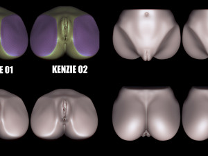 kenzie- zbrush vdm- obj- female genital realistic anatomy 3D 모델