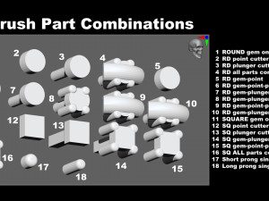 jewelry tool- imm curve brush- gems and cutters for zbrush v2 Model 3D