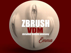 EMMA - zbrush VDM- OBJ- 여성 해부학 3D 프린트 모델