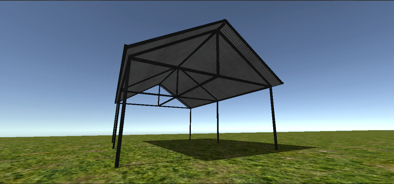 Carport 3D Modell .c4d .max .obj .3ds .fbx .stl .blend 