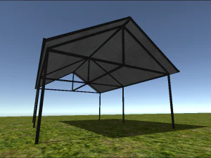 간이 차고 3D 모델