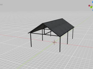 Carport 3D Modell