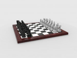 geometrical chess set 3D Model