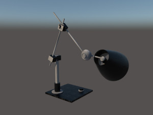 industrial style table lamp 3D Model