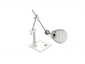 industrial style table lamp 3D Model