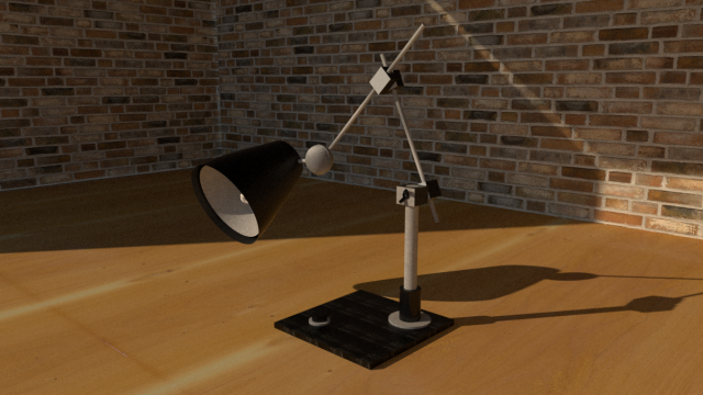 industrial style table lamp 3D Model .c4d .max .obj .3ds .fbx .stl .blend 