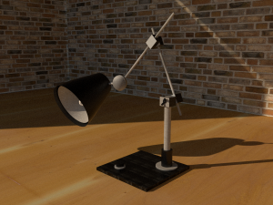 industrial style table lamp 3D 模型