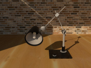 industrial style table lamp 3D Model