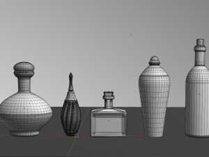 Bottles and vials 3D-Modell