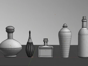 Bottles and vials 3D Model