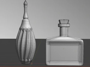 Bottles and vials 3D Model