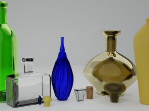 Bottles and vials 3D-Modell