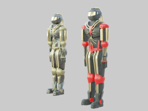 Protective suit or android robot 3Dモデル