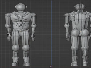 Protective suit or android robot 3D Model