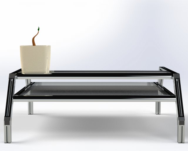 mesa de centro de aluminio industrial 3D Model .c4d .max .obj .3ds .fbx .stl .blend 