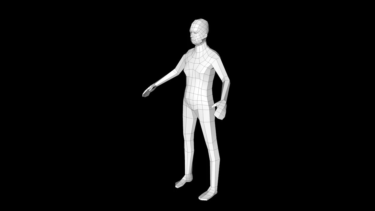 simple man 3D Model .c4d .max .obj .3ds .fbx .stl .blend 
