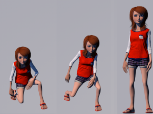 cartoon girl 3D Model