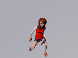 cartoon girl 3D मॉडल