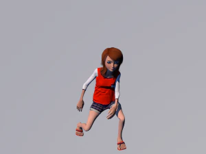 cartoon girl 3D Model