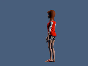 cartoon girl 3D Model
