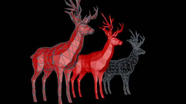 deer 3D Model .c4d .max .obj .3ds .fbx .stl .blend 