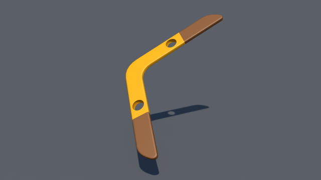 low poly boomerang-3d 3D मॉडल .c4d .max .obj .3ds .fbx .stl .blend 